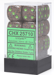 Chessex Dice: 16mm D6 12ct Speckled Earth CHX25710